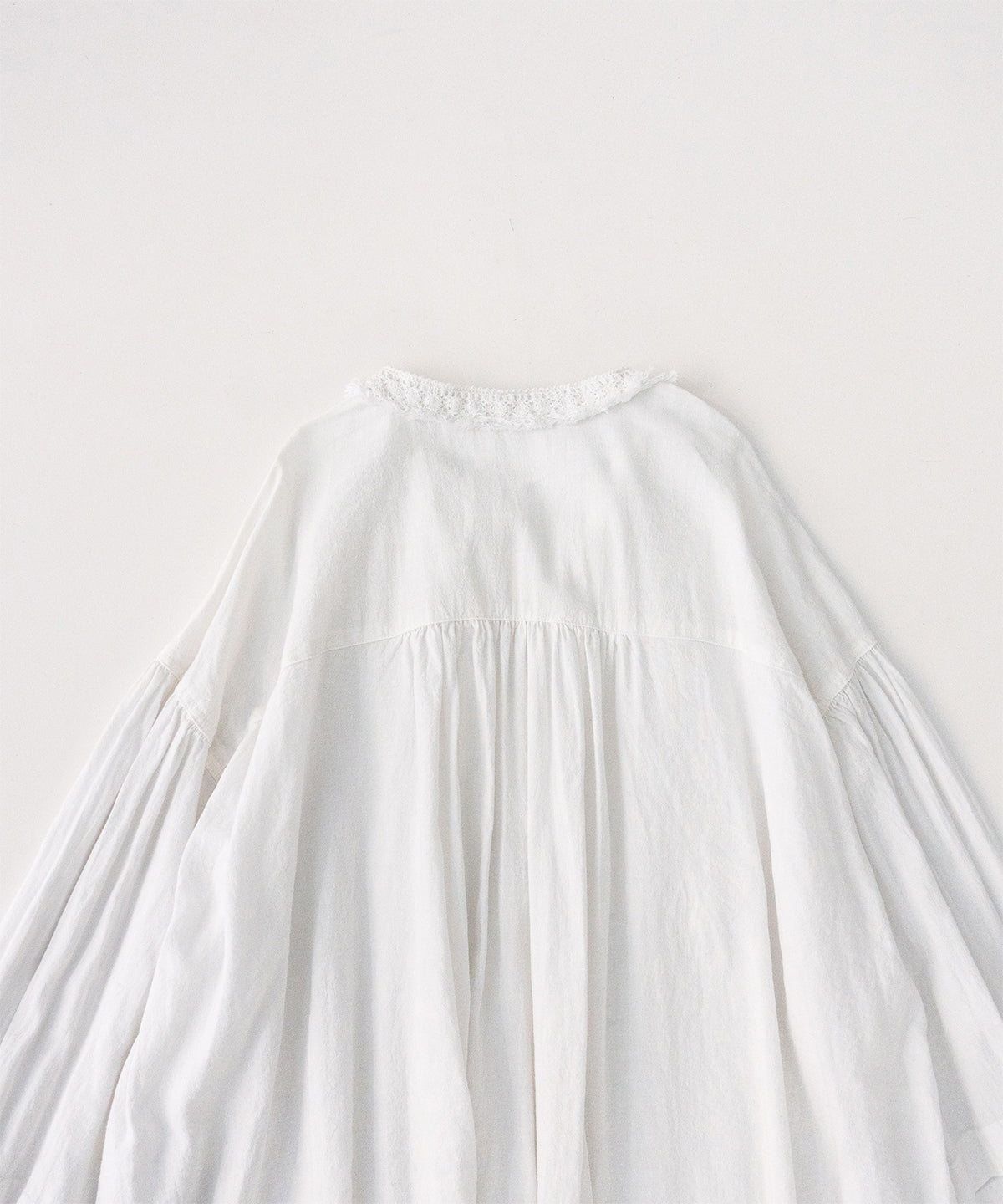 (UpcycleLino) Linen Cotton Omi-zarashi Lace Dress