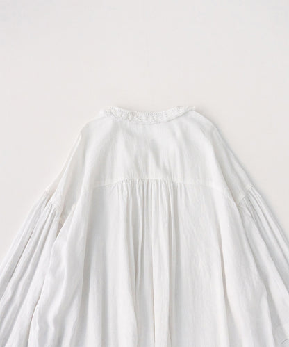 (UpcycleLino) Linen Cotton Omi-zarashi Lace Dress