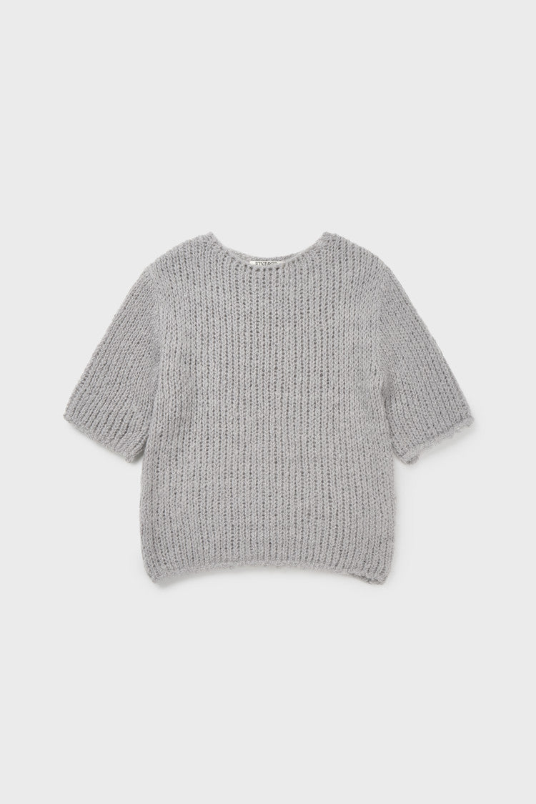 Chunky half sleeve knit in grey