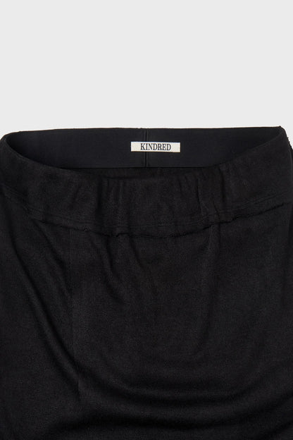 Knit maxi skirt in black