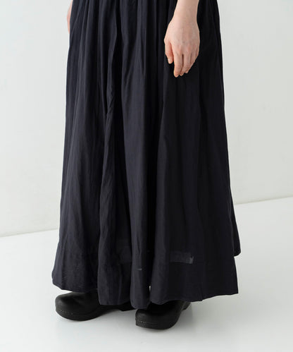 Cotton Linen Ramie Lawn Gathered Skirt