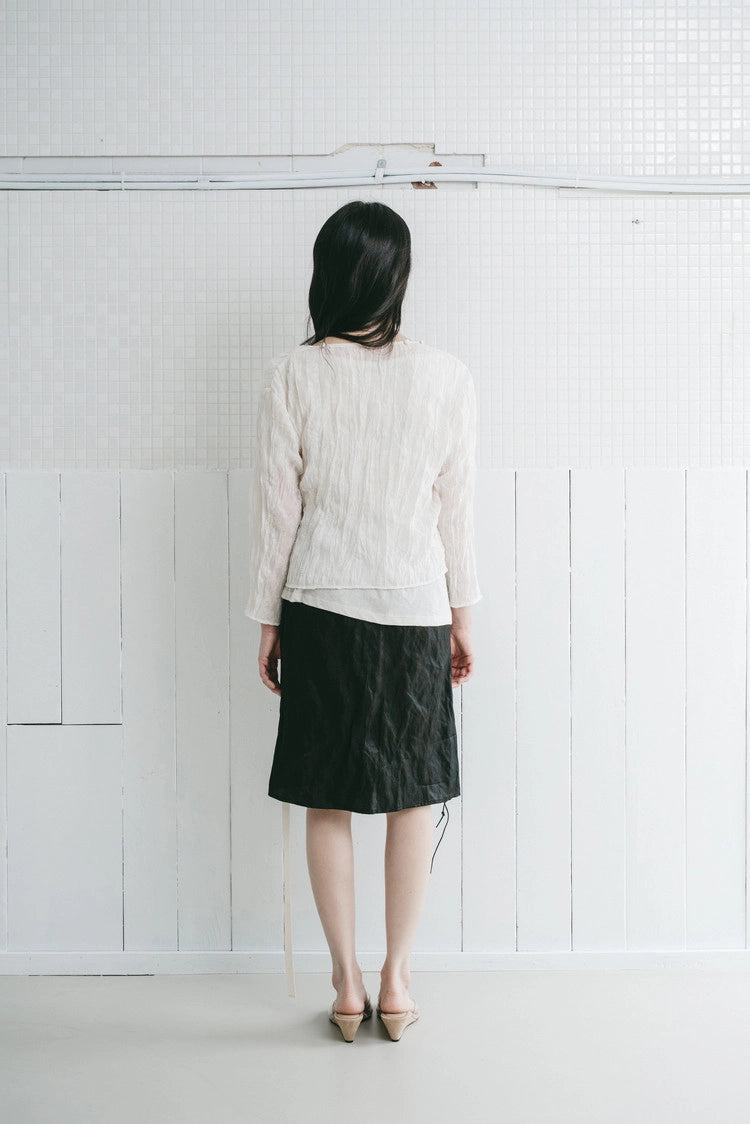 open shirt cardigan in ivory