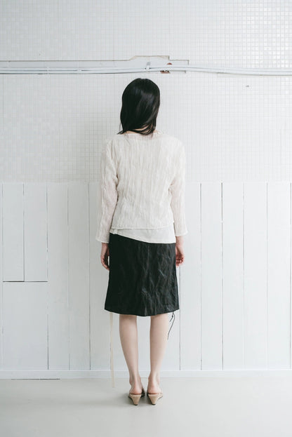 open shirt cardigan in ivory