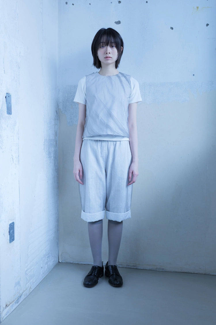 Baby snap t-shirt in off-white