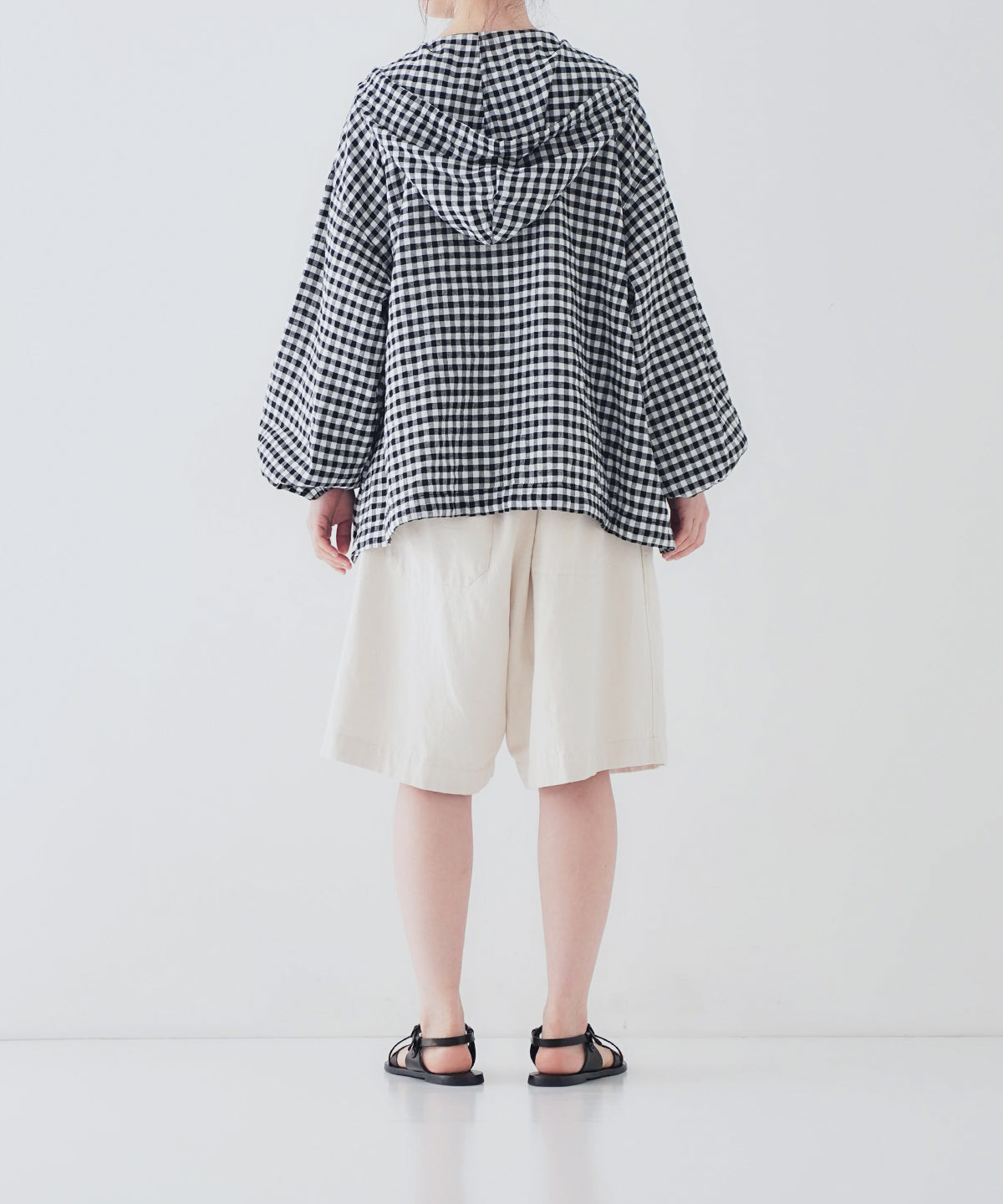 nest Robe | Super Water-Repellent Linen Cotton Check Anorak