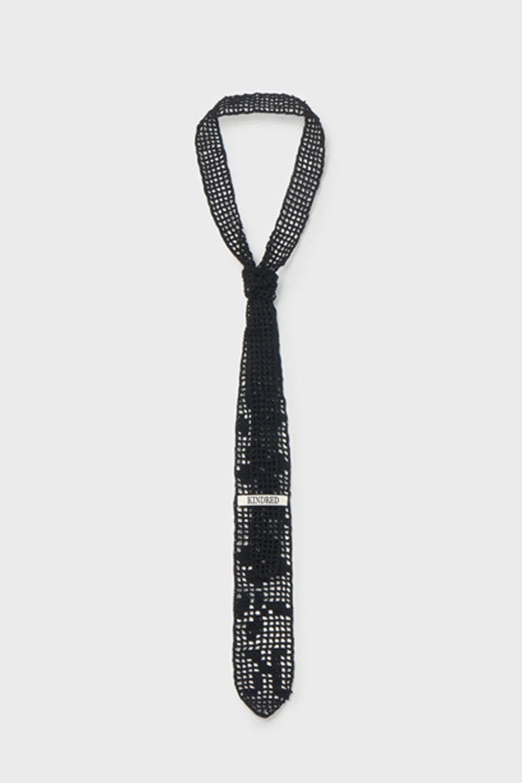 Crochet tie scarf