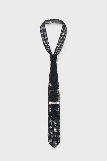 Crochet tie scarf