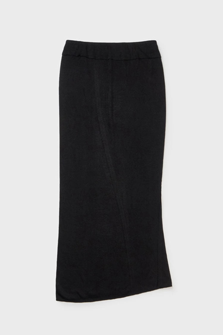 Knit maxi skirt in black