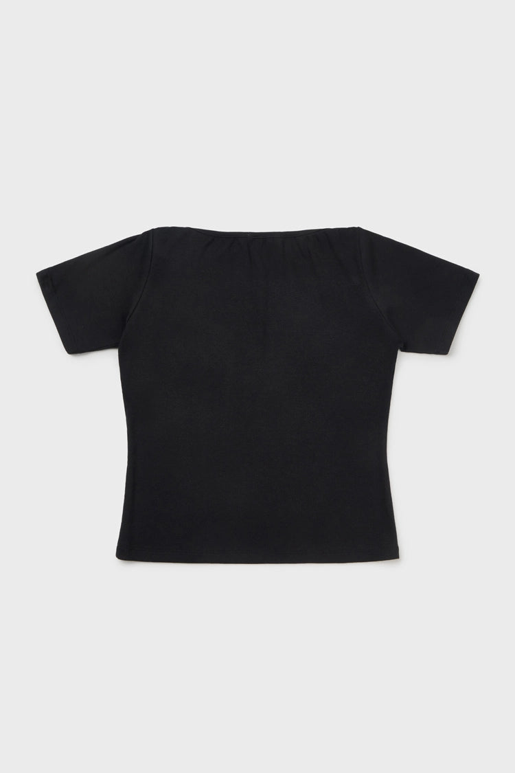 Baby snap t-shirt in in black