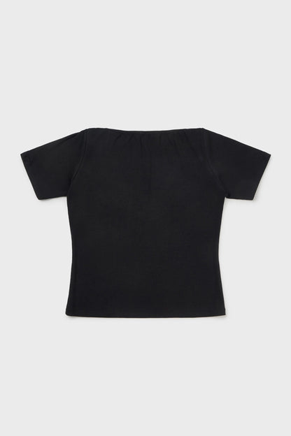 Baby snap t-shirt in in black