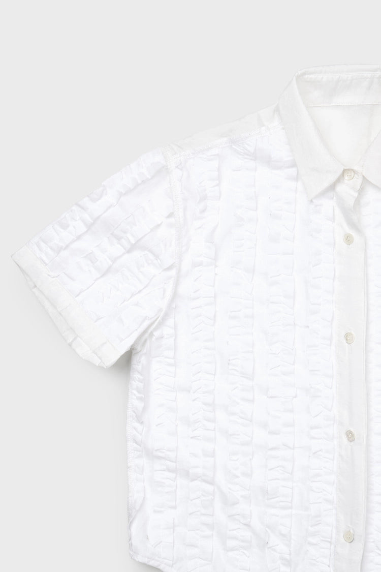 Ruffle lined reversible shirt