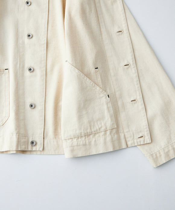 [UpcycleLino] × SKEWed CHINO Back Tuck Jacket