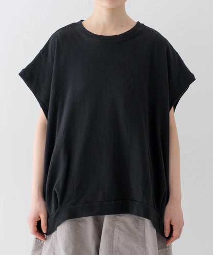 Cotton Linen Sleeveless Jersey - Black