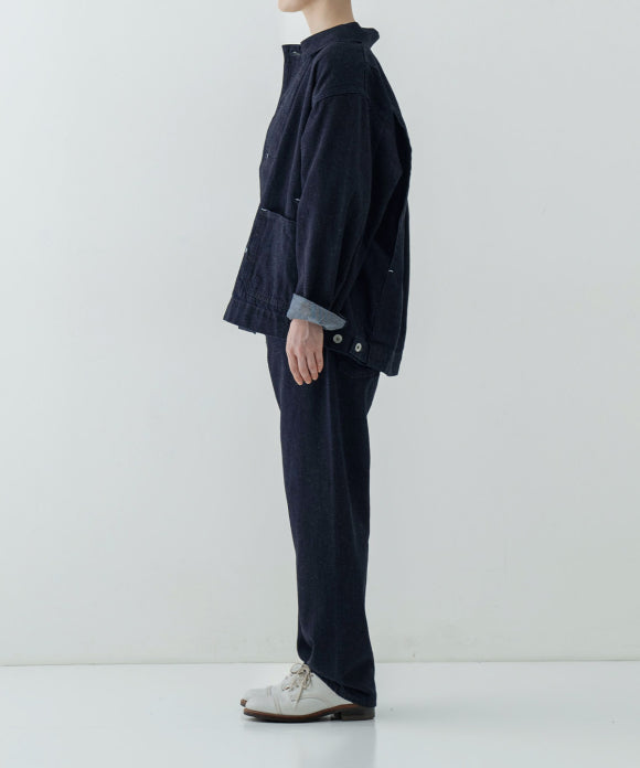 [UpcycleLino] × SKEWed DENIM Back Tuck Jacket