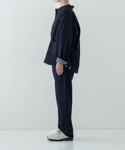 [UpcycleLino] × SKEWed DENIM Back Tuck Jacket
