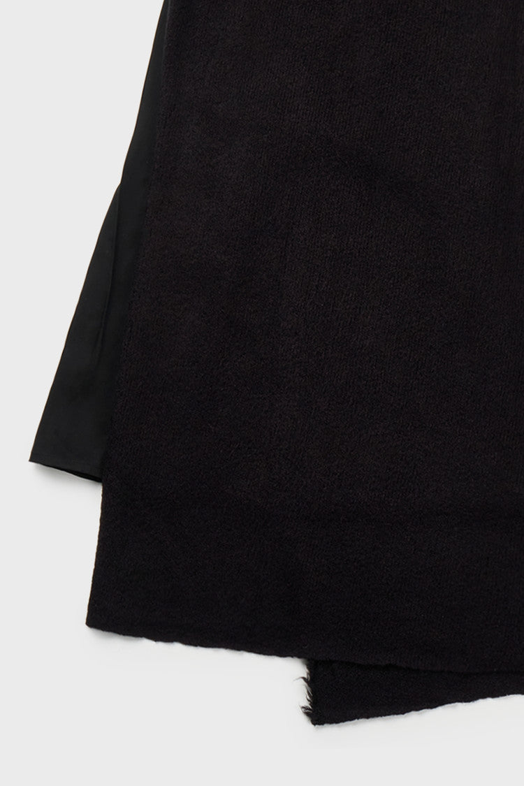 Fringed knit layered skirt