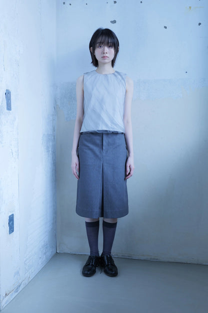 Pleated tulle top