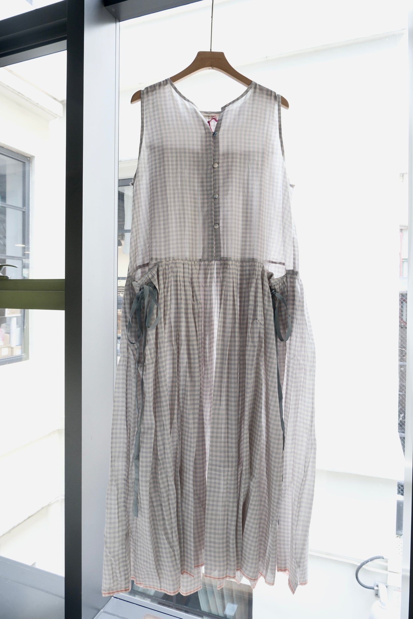 Poppy grey chateau checked dress
