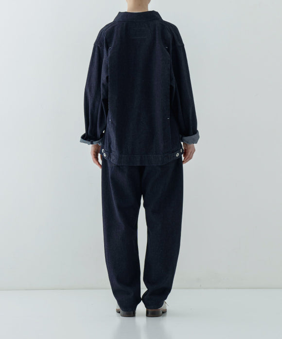 [UpcycleLino] × SKEWed DENIM Back Tuck Jacket