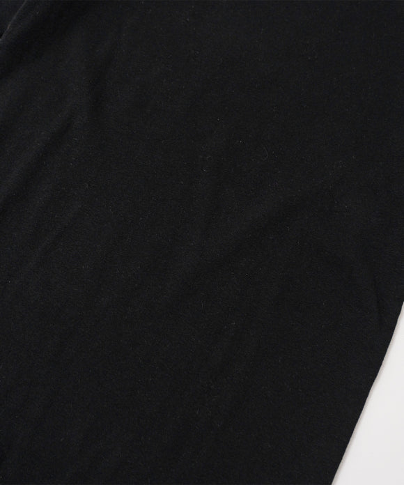 Raffy Cotton Rib Long Sleeve T Shirt - Black