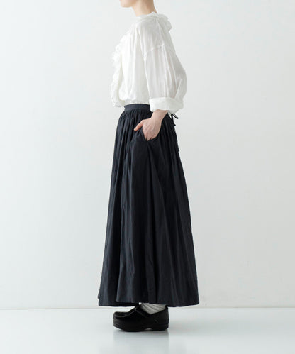 Cotton Linen Ramie Lawn Gathered Skirt