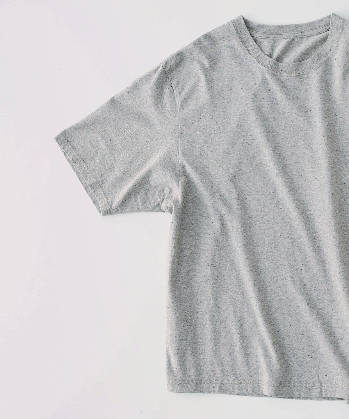 [UpcycleLino BASIC] Cotton Linen Jersey Wide-fit T-shirt