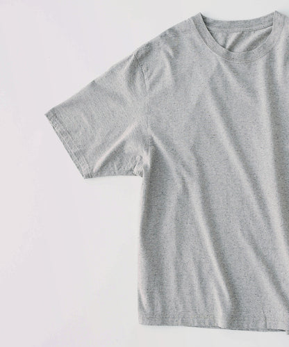 [UpcycleLino BASIC] Cotton Linen Jersey Wide-fit T-shirt