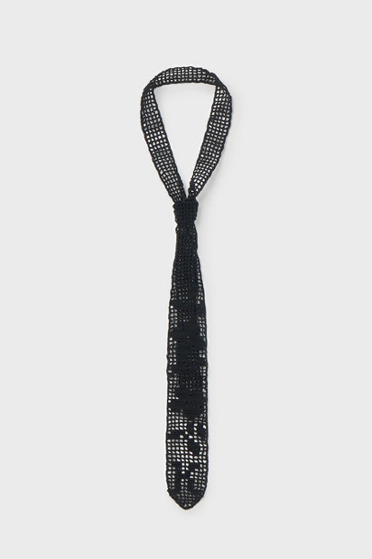Crochet tie scarf