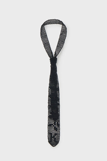 Crochet tie scarf