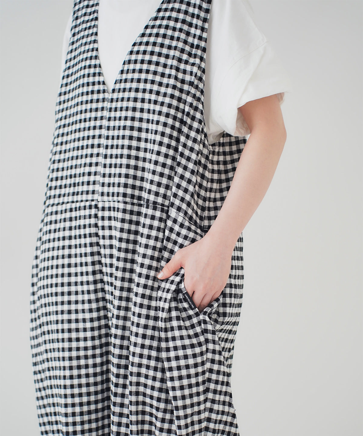 nest Robe |  Linen Cotton Check Salopette