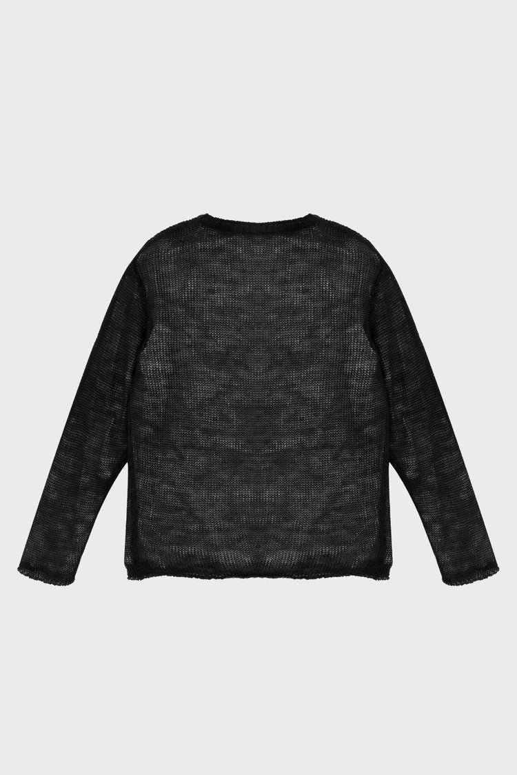 (Pre order) Double layered sweater in black