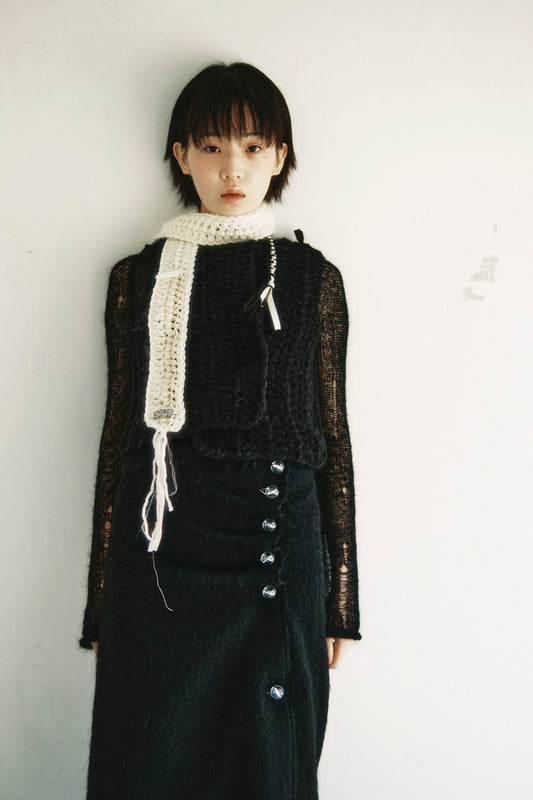 Alpaca marble wrap skirt