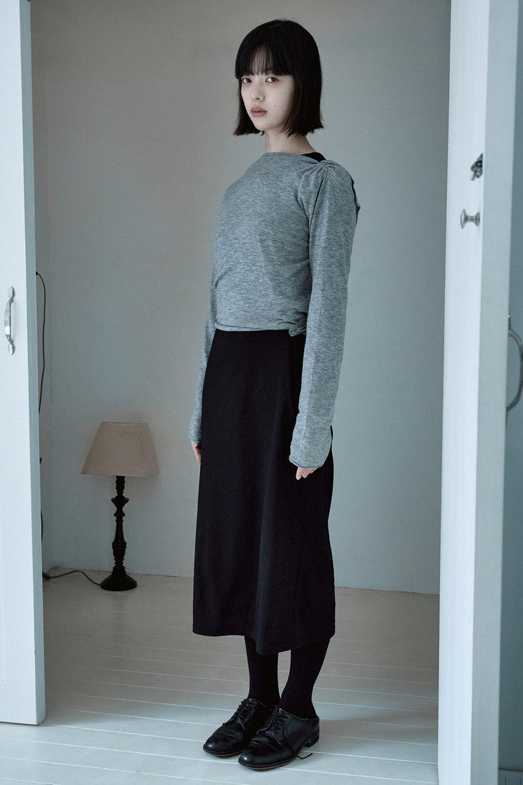 Cardigan layered jersey dress