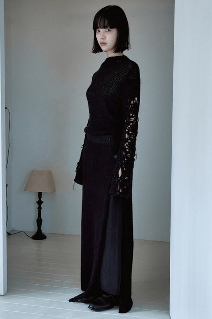 Crochet long sleeve knit