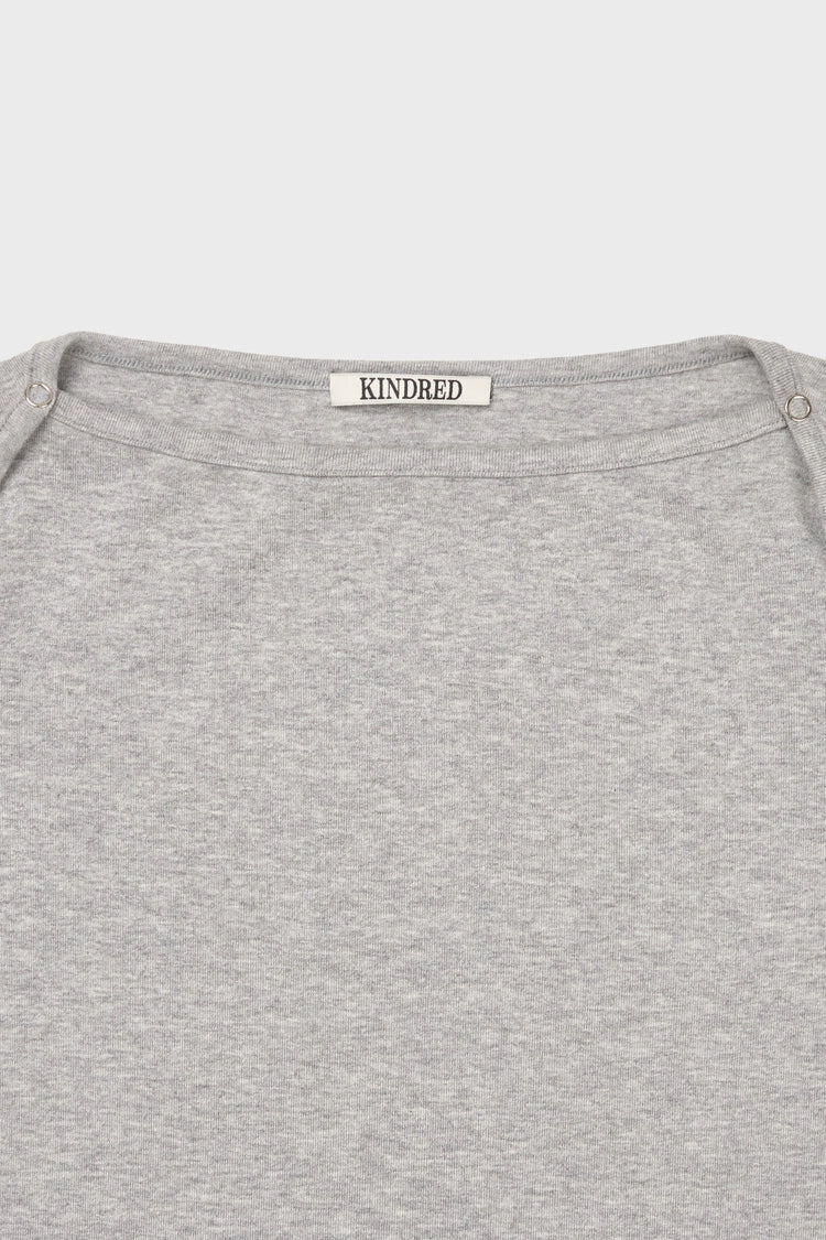 Baby snap t-shirt in grey