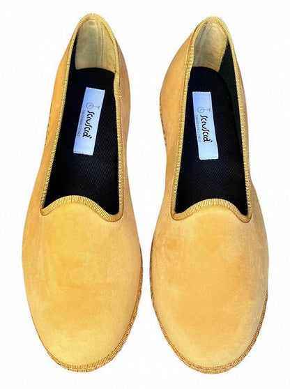 (Pre order) Tragara golden velvet shoes