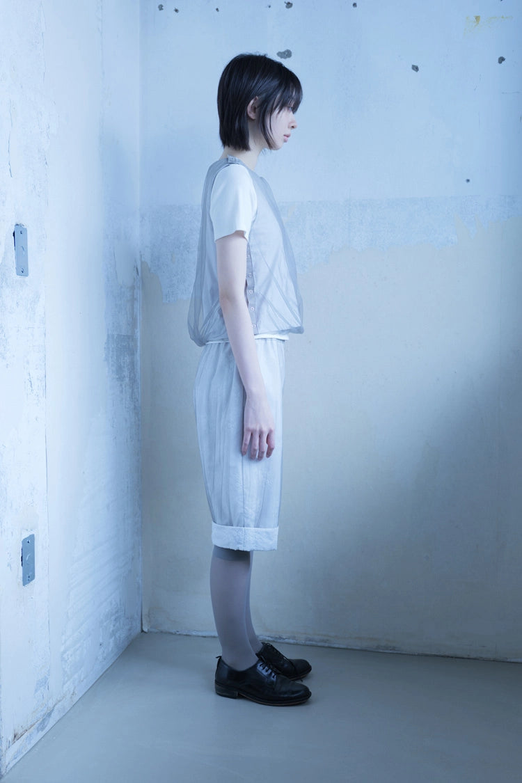 Pleated tulle top