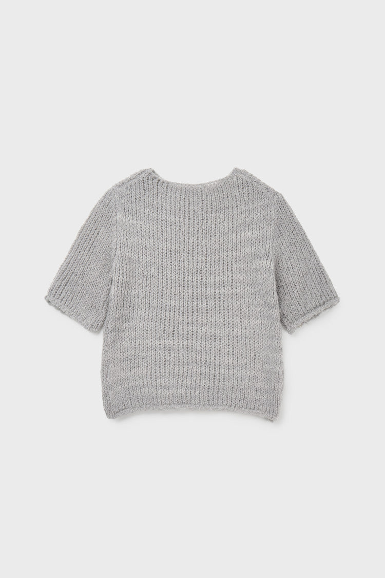 Chunky half sleeve knit in grey