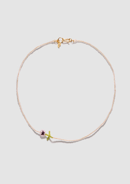 Mini Purple Flor Necklace