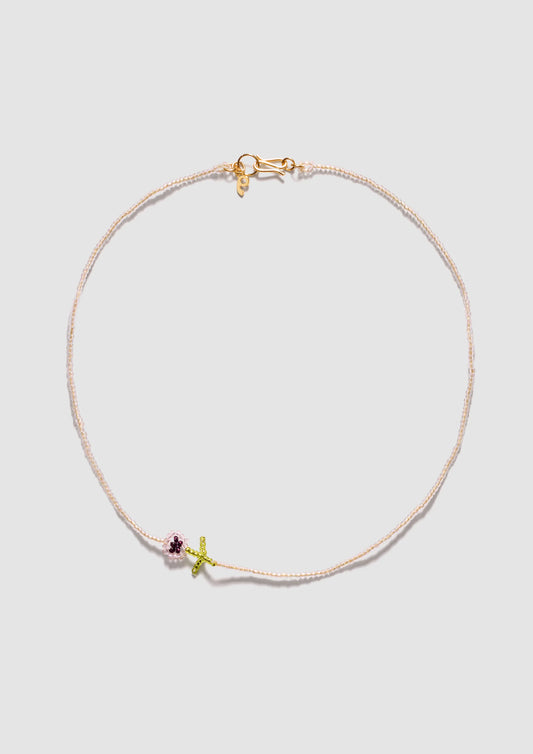 Mini Purple Flor Necklace