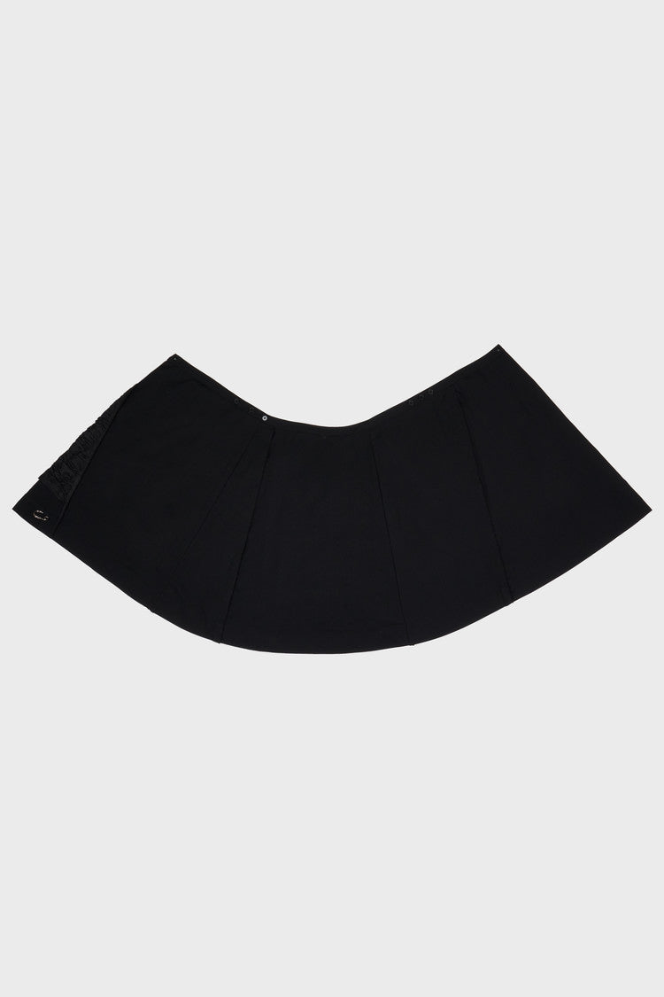 Pre order | Shirred lining wrap skirt in black