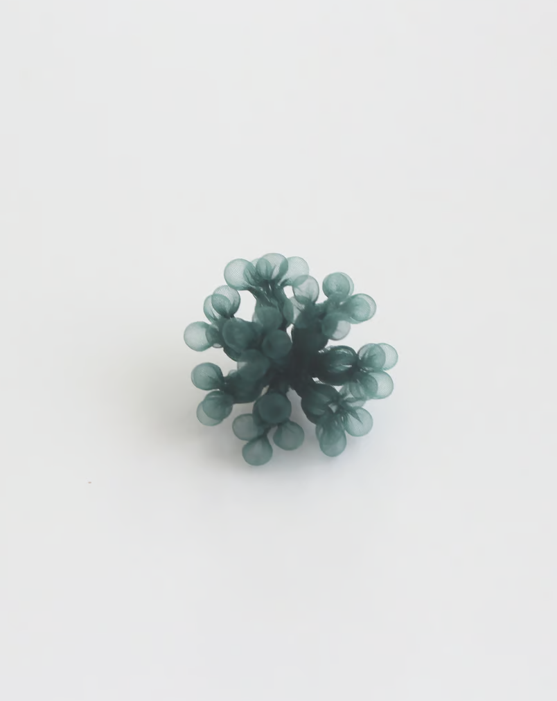 Shibori earrings/ Green(pair)