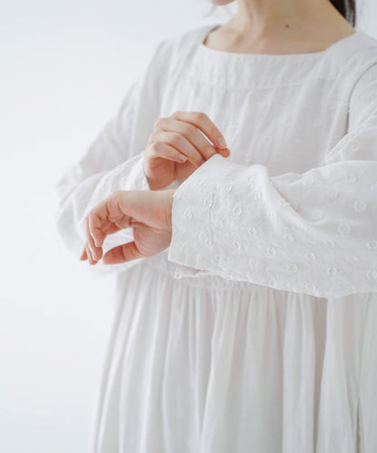 Linen Dot Jacquard Dress