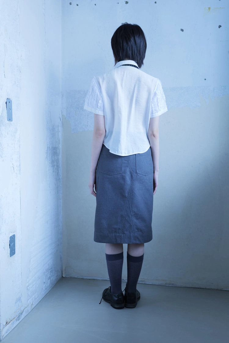 Ruffle lined reversible shirt