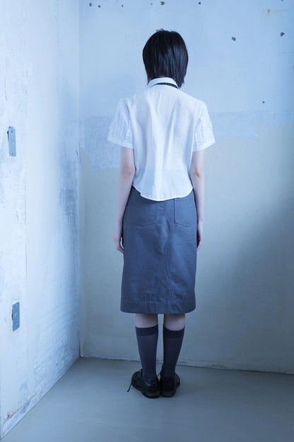 Ruffle lined reversible shirt