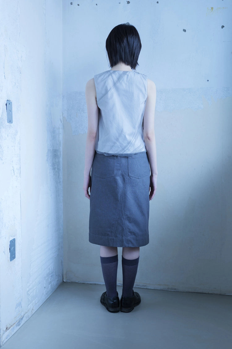 Pleated tulle top