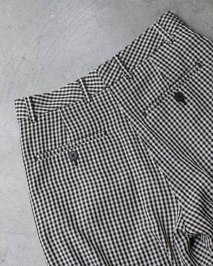Checked wide leg pants