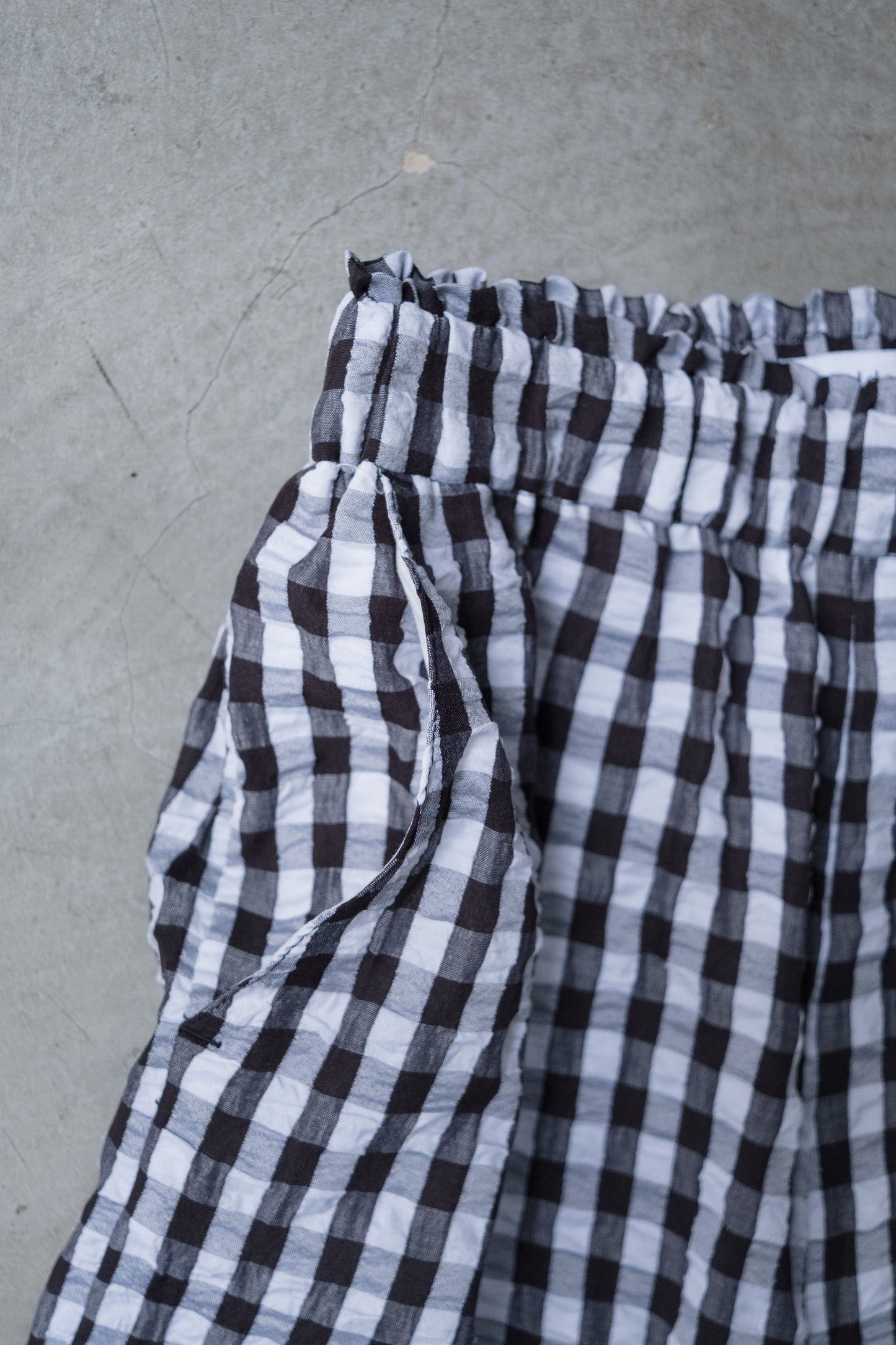 God Dag Gingham check tailor pants
