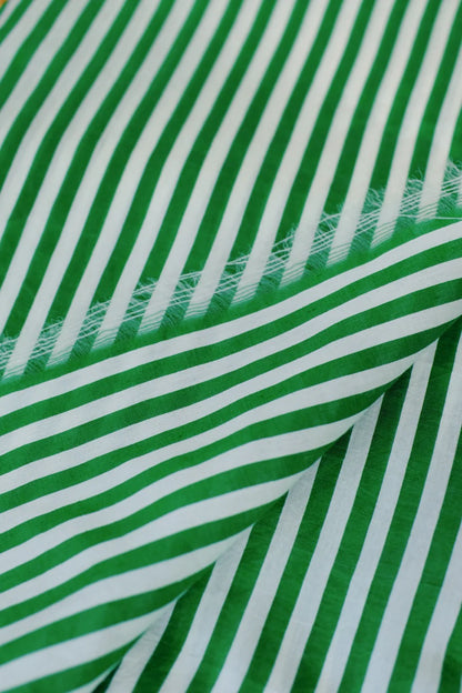 Anna green stripe dress
