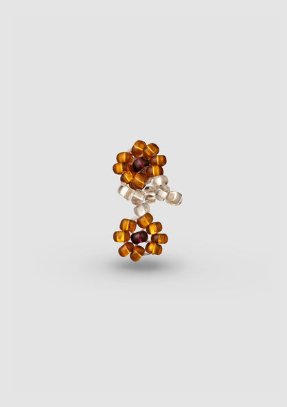 Brown Flower Ear Stick 